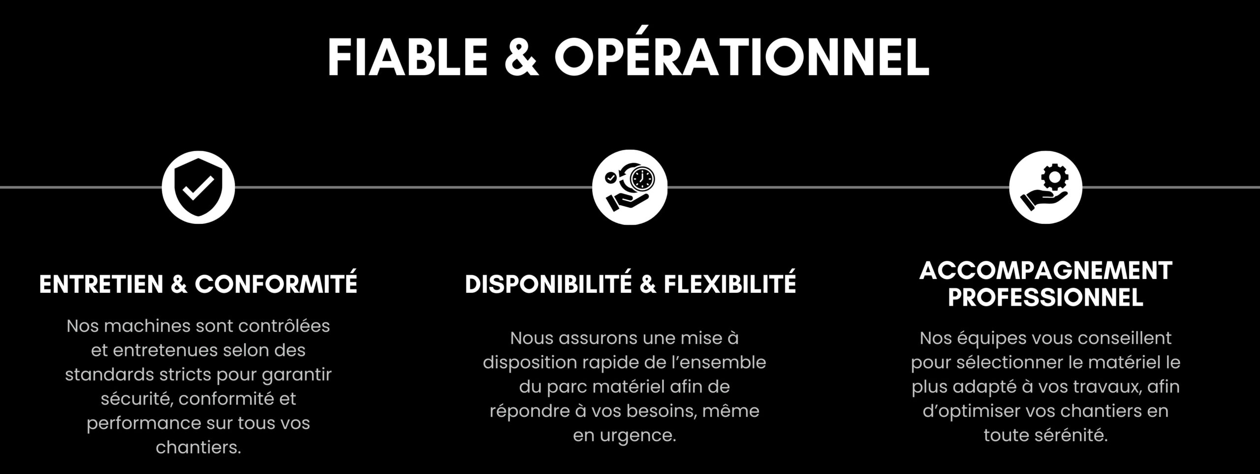DLOC garantit un matériel BTP fiable et opérationnel grâce à un entretien rigoureux, une forte disponibilité des machines et un accompagnement professionnel.